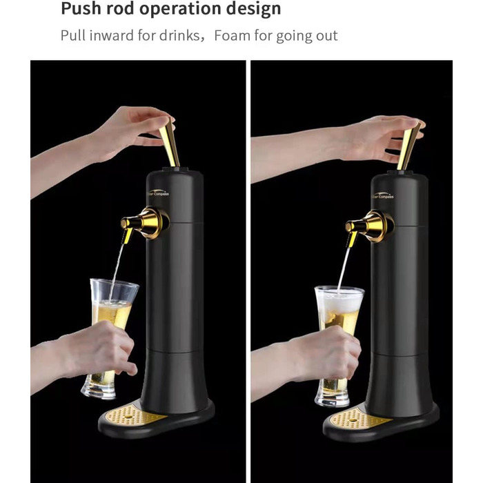 Ультразвуковий диспенсер для пива з функцією піноутворення портативна настільна машина з акумуляторним краном для дому, для розливу пива без насоса