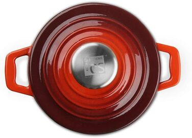 Набір чавунних каструль з кришками, 7 предметів, червоний Carl Schmidt Sohn