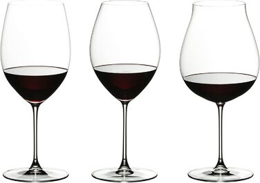Набір келихів Riedel Veritas, кришталь, прозорий, 9.5 x 9.5 x 27.5 см, 3 шт. (1 упаковка)