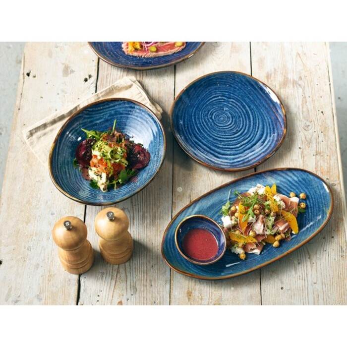 Тарелка плоская 21 см, синяя, Organic, Genware