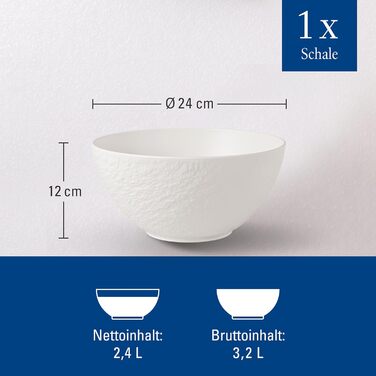 Салатница 2,4 л, белая Manufacture Rock Villeroy & Boch