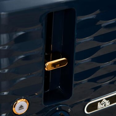 Набір для сніданку HOMCOM Kettle Toaster Set з чайником 1,7 л, тостером на 4 скибочки, 2200 Вт, 7 рівнів підрум&39янення, розморожуванням, розігріванням та піддоном для крихт, термостатом Otter, кремово-білим (синім)