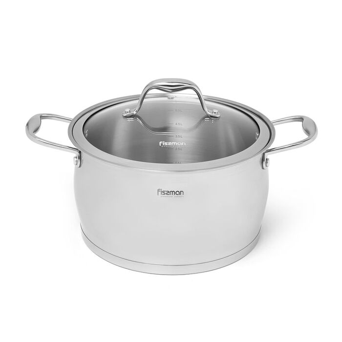Каструля Fissman MIRANDA 24x14 см / 6,7 л з кришкою (5154)