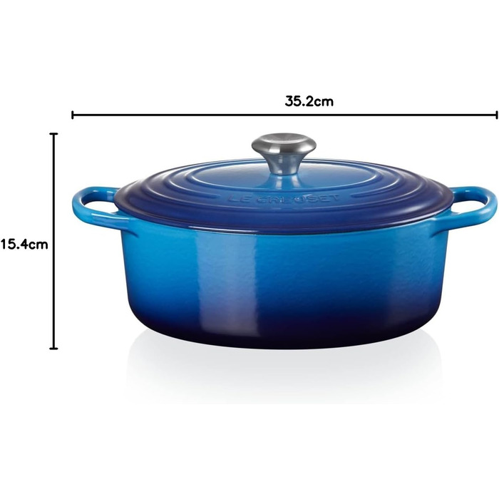 Гусятница / жаровня з кришкою 27 см, синій Le Creuset