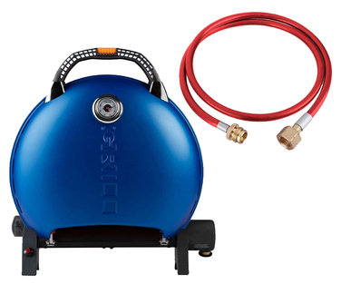 КОМПЛЕКТ Портативный переносной газовый гриль O-GRILL 600T, синий+шланг в подарок! Код: 011678