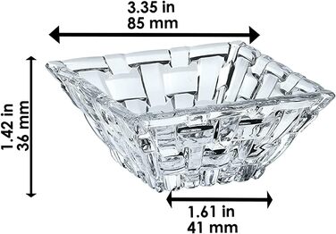 Сервірувальний набір Nachtmann, 5 предметів, блюдо (28x14 см) 4 шт. миски (12x12 см), кришталеве скло, Bossa Nova, 0090023-0 (набір з 4 предметів)