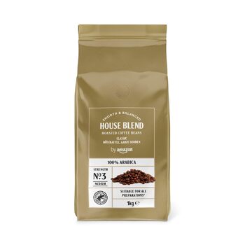 Кавові зерна від Kitchen-Profi House Blend, середнього обсмаження, 1 кг, сертифіковані Rainforest Alliance House Blend 1 кг (1 упаковка) Кавові зерна від Kitchen-Profi House Blend, середнього обсмаження, 1 кг, сертифіковані Rainforest Alliance House Blend 1 кг (1 упаковка)