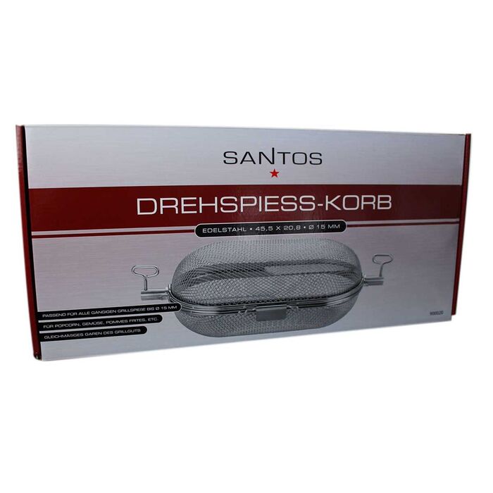 Корзина-сетка для вертела SANTOS, для гриля, круглая, нержавеющая сталь 900020 Код: 010970