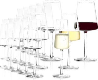 Набір з 18 келихів для шампанського, червоного та білого вина, Power Stölzle Lausitz