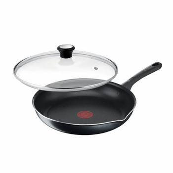 Tefal Сковорода з кришкою Day by Day, 28см, з кришкою, алюміній, бакеліт, скло, чорний