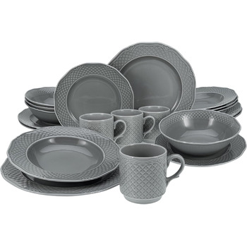 Набор посуды на 4 персоны, 20 предметов, серый Arianne Creatable