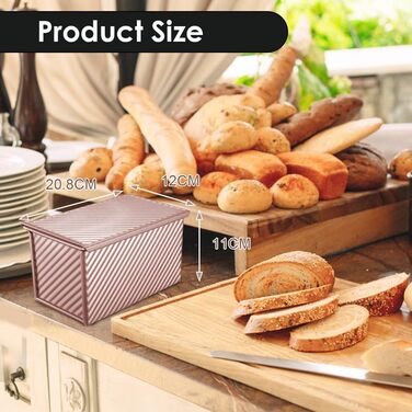 Форма для випікання хліба з кришкою, 21 x 11 x 11,5 см рожевий Aohcae