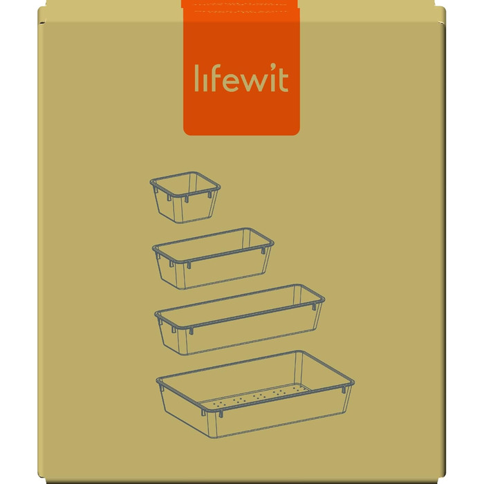 Органайзер для ящиков Lifewit с 4 размерами, система органайзера для туалетного столика, прозрачная пластиковая коробка для макияжа / ванной комнаты / ящика, настольные подносы для кухни, ювелирных изделий, спальни, офиса (33 шт. и)