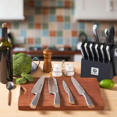 Набір ножів 14 предметів у деревяному блоці imarku