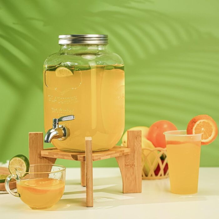 Стеклянный диспенсер для напитков 4 л Hiziwimi