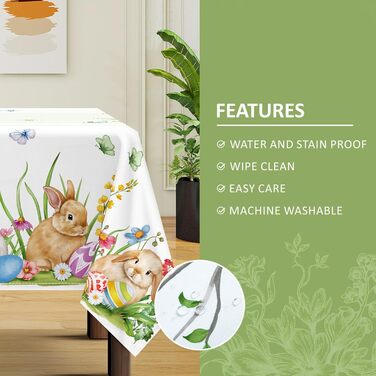 Великодня скатертина у формі кролика 152 х 304 см Arquiel
