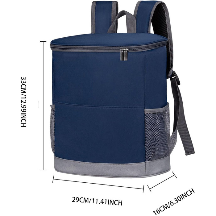 Дорожній холодильник, герметичний рюкзак-холодильник утеплений, скриня з льодом, туристичний аксесуар, велика місткість, термосумка для напоїв, пива, напоїв, синій