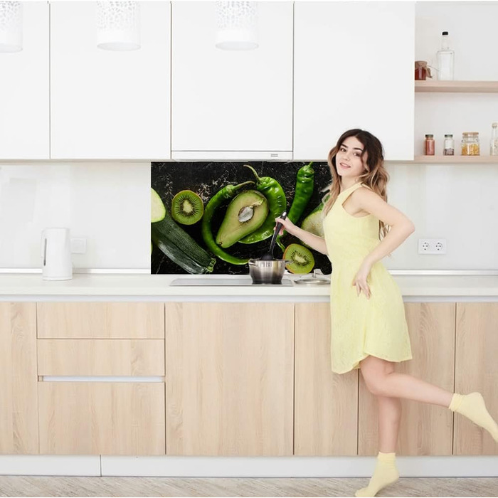 Дизайнерський кухонний бризкозахисний екран з алюмінієвого композиту, кухонний фартух, товщина 3 мм, 60x100 см, (харчовий)