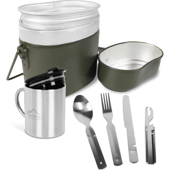Набір туристичного посуду з алюмінію 7 предметів normani