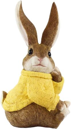 Декоративні фігурки великодніх зайчиків жовтий светр colourliving