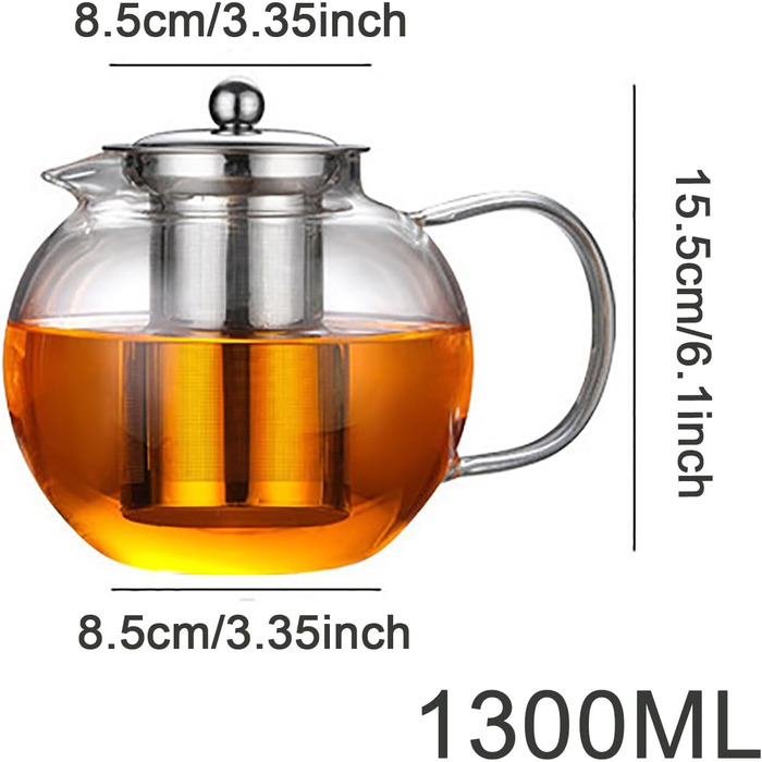 Заварочный чайник  с сетчатым фильтром - 1,3 литра, Keyoung