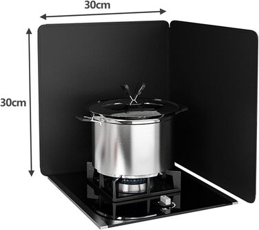 Складаний бризкозахисний екран для кухні, бризкозахисний екран для плити, легко миється, підтримує чистоту плити та кухонного фартуха (40 x 40 см) (30 x 30 см)