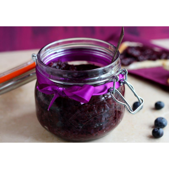 Стеклянная банка для хранения 0,5 л с зажимом Kilner