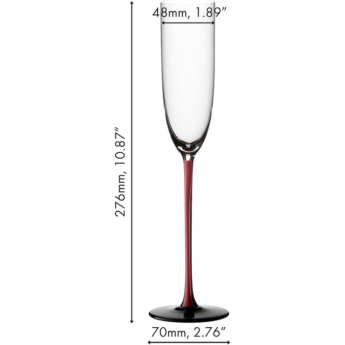 Келих флюте для шампанського, червоний/чорний Black Series Collector's Edition Riedel