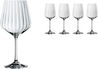 Набір з 4 предметів Джин-тонік, 640 мл, висота 22,2 см, Джин-тонік, 102892 (комплект з набором келихів для білого вина)