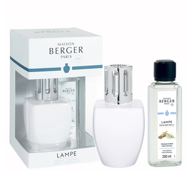 Аромалампа Maison Berger Paris JUNE BLANCHE, 290 мл + Наполнитель с ароматом PURE WHITE TEA, 250 мл