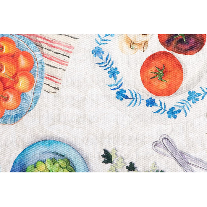 Бавовняні килимки для серветок, набір з 4 шт. , декоративні килимки для серветок, пасхальні килимки, що миються, для свят, вечерь, весни, літа (33 см x 48 см) (044 - Gourmand), 39Hermine 100