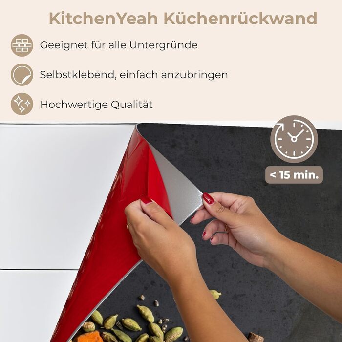 Кухонний фартух 60x80 см Самоклеючий захисний щиток для кухонної стіни Кухонний фартух Кухонні фасади Кухонні фартухи Кухонна стіна Вода - Пейзаж - (Трави - Їжа, 80 x 150 см)