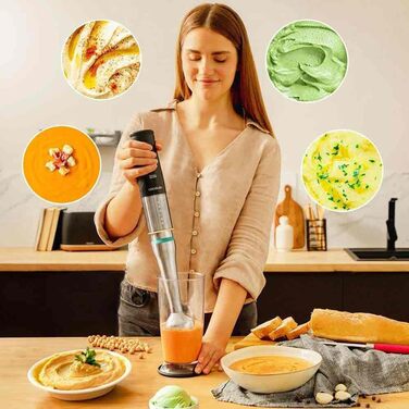 Ручний блендер 1500 Вт Katana із аксесуарами, набір 6 предметів Cecotec