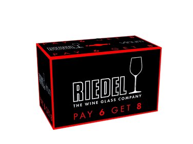 Набір келихів Bordeaux 610 мл, 6 шт + 2 в подарунок, кришталь, Vinum, Riedel