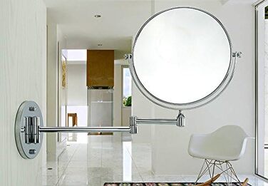 Дзеркало косметичне настінне 20 см з 7-кратним збільшенням, Vialex