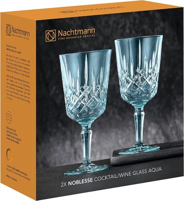 Набір келихів для вина 355 мл, 2 предмети, блакитні Noblesse Nachtmann
