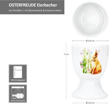 Набір із 6 великодніх чашок для яєць MamboCat