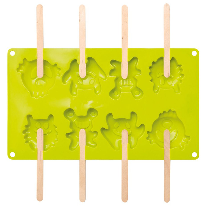 Форма для випічки кексів-монстрів, 17 предметів, 30,5 x 2,3 x 18 см, зелена, RBV Birkmann