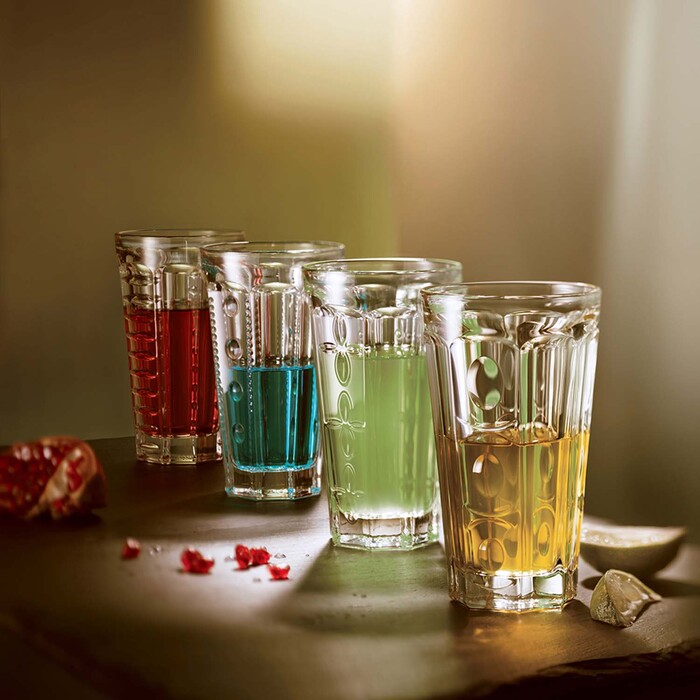 Набір високих склянок коктейлів La Rochere SAGA ASSORTIS, 14,5 см, 350 мл, 4 шт.