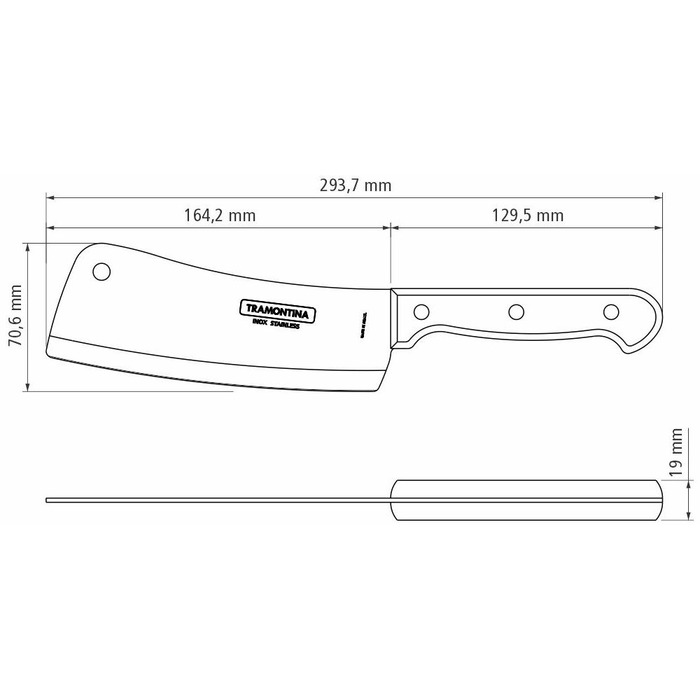 Нож-секач поварский Tramontina Polywood, 150 мм (6710927)