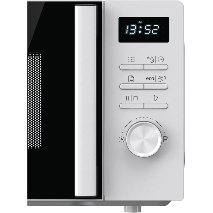 Мікрохвильова піч Gorenje MO20A3WH / 20 л / 800 Вт / AquaClean / AutoMenu / Сенсорне керування / LED дисплей / Функція розморожування / 5 рівнів потужності / Блокування від дітей / Електронна / Біла