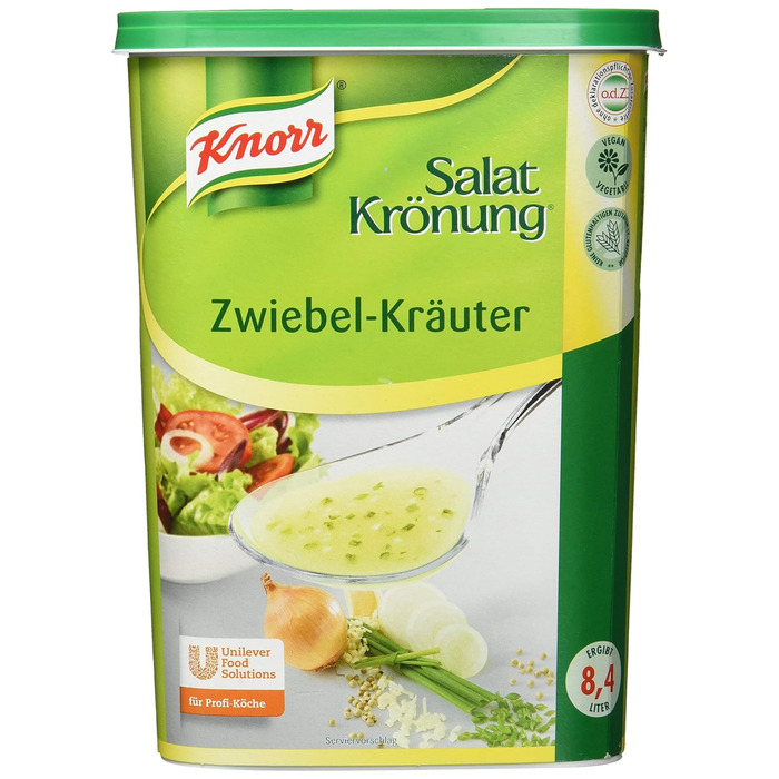 Заправка для салату Knorr Art (Легко готується, універсальна заправка для салату) 1 упаковка (1 x 1 кг) (Цибуля, 1 кг (1 упаковка))