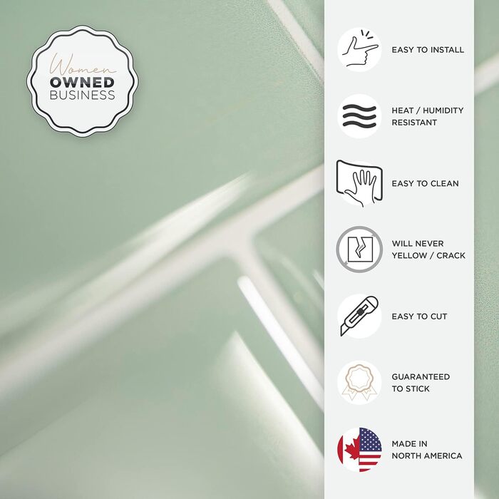 Наклейки для плитки, що самоклеяться - упаковка з 5 аркушів 29,36 см x 21,29 см - 3D самоклеючі ПВХ наклейки для плитки та фартуха для кухні, ванної кімнати та стін, кольорова та водонепроникна плитка (зелена)