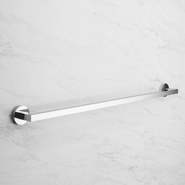 Полотенцесушитель для ванны металлический, глянцевый хромированный, длина 80см, для ванной комнаты или сауны, для полотенец, настенный, вешалка для полотенец, Edition 90