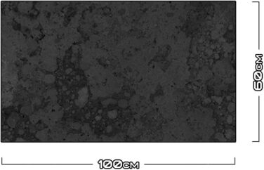 Дизайнерський кухонний фартух з алюмінієвого композиту, кухонний фартух, товщина 3 мм, 60x100 см, (натуральний камінь чорного кольору)