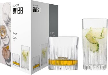 Набор стаканов для виски и лонгдринков, 8 предметов, Stage Schott Zwiesel
