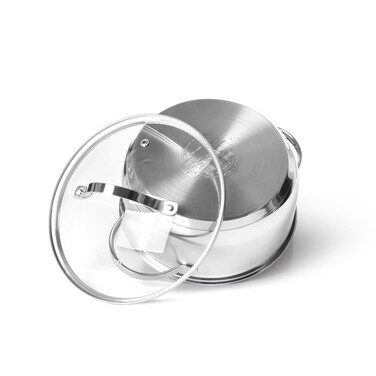 Каструля зі скляною кришкою Fissman LUMINOSA 20x9,5 см на 3 л (5333)