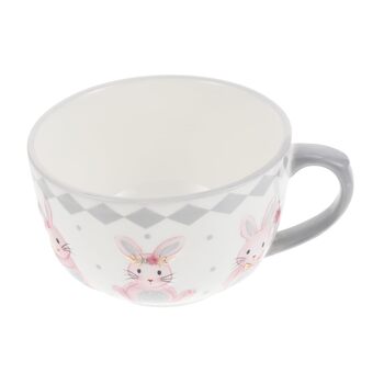 Керамічна тарілка для супу з візерунком кролика на Великдень NAMOARLY