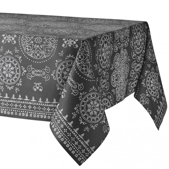 Скатертина Atenas Home Textile Argos Gris, бавовна з покриттям, 150 х 200 см