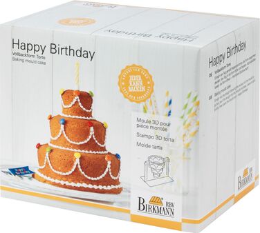 Форма для випічки, 10,5 x 20 x 17 см, Happy Birthday RBV Birkmann